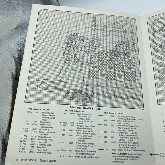 Praying Children By Dale Burdett Leaflet 2 Cross-stitch Pattern Preowned L-2 - Picture 5 of 8
